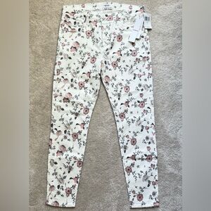 Hudson Women’s Midrise Nico Denim Skinny Jeans - Stretchy Floral - Size 32